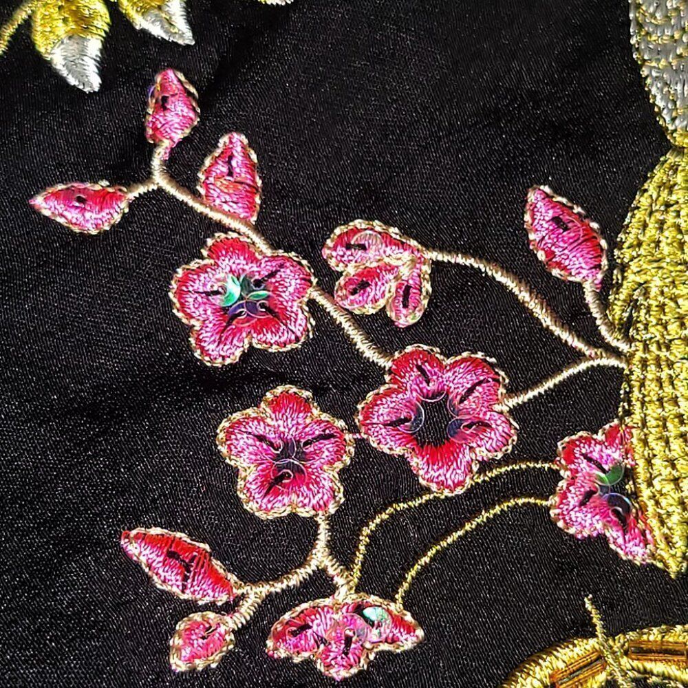 Jennifer Lopez black floral embroidery sequins jacket - Picture 7 of 7